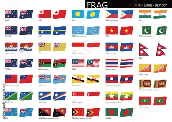 Obraz 国旗シリーズ（大洋州・南アジア）