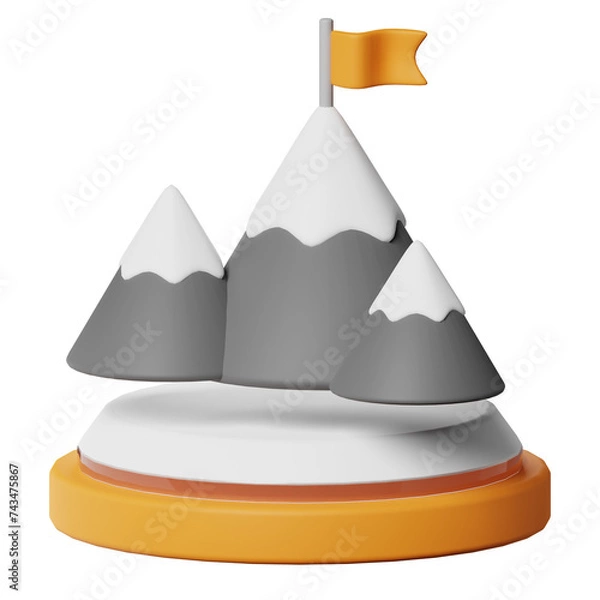 Obraz Goals Target Business Icon 3D Object