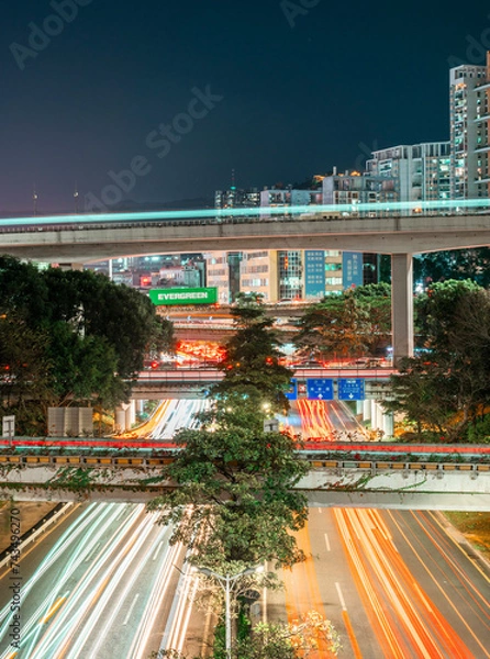 Obraz traffic at night