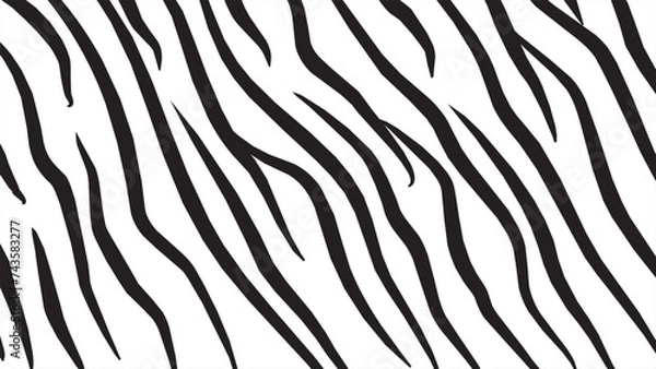 Obraz black and white zebra texture pattern symbolizes wild nature, africa