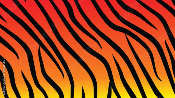 Obraz Tiger skin pattern background as material