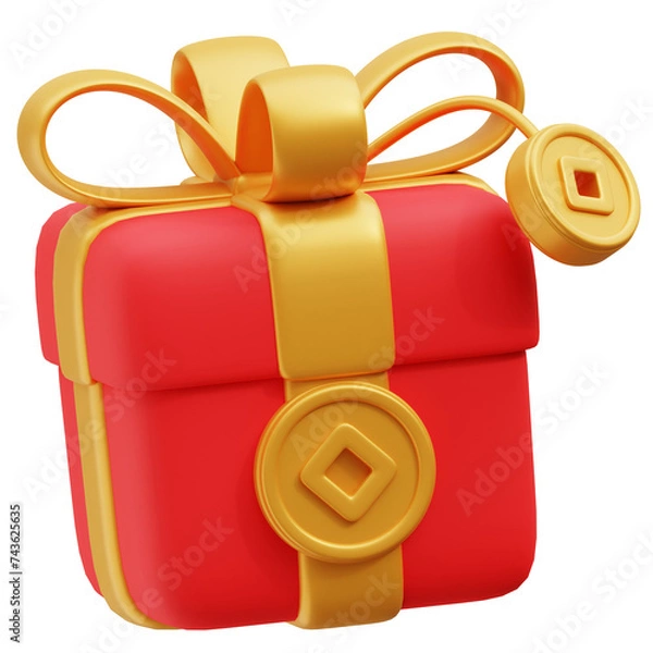 Obraz 3d Chinese Gift Box