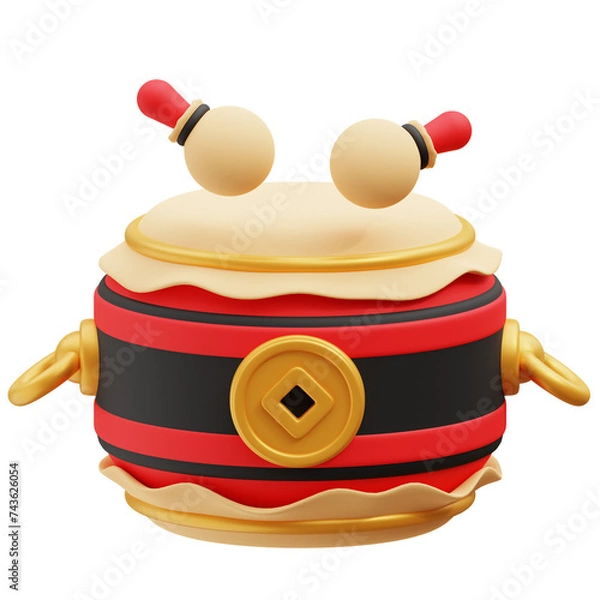 Obraz 3d Chinese Drum