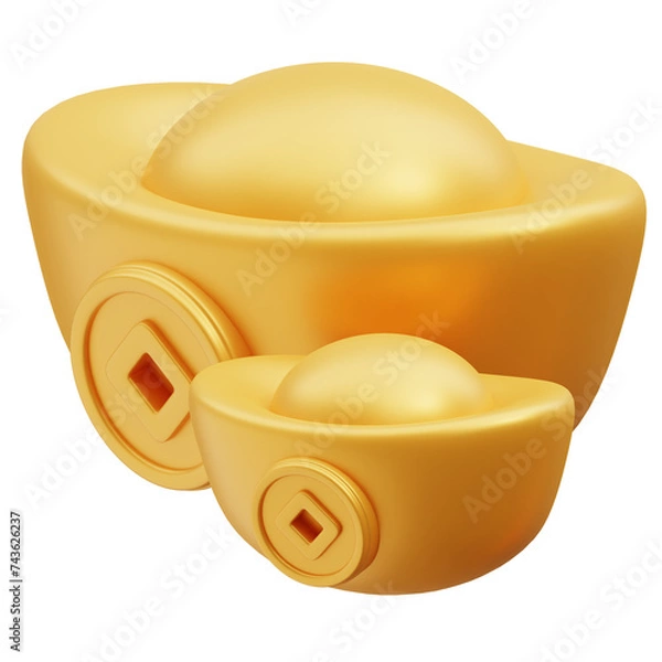 Obraz 3d Chinese Gold Ingot