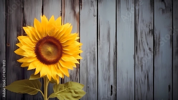Fototapeta Sunflowers with blurred background, beautiful sunflowers