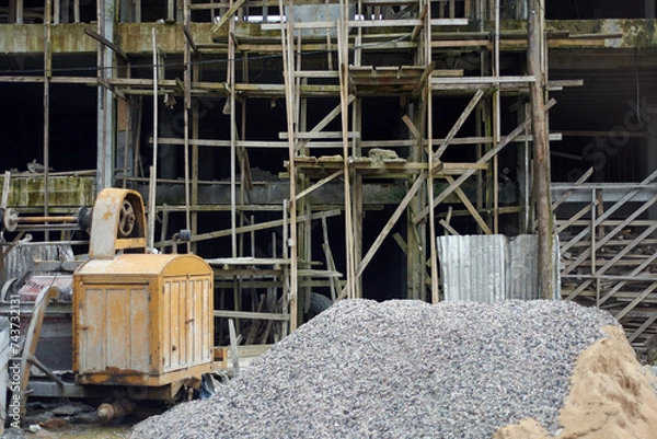 Fototapeta Construction site in Central Africa