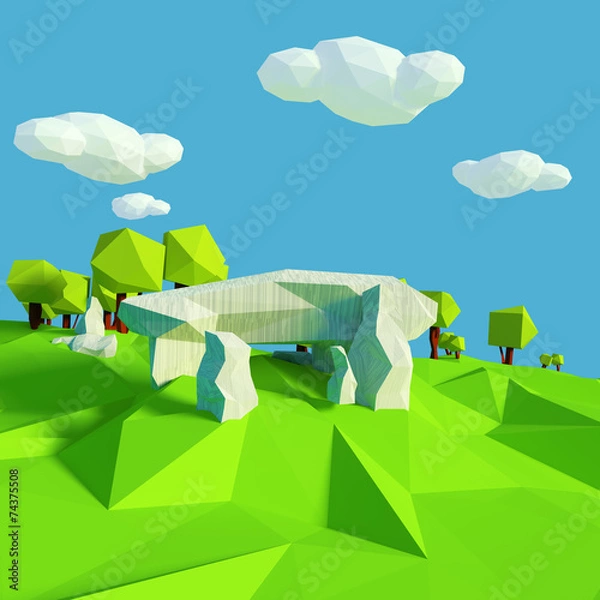 Obraz Hünengrab und Steingrab