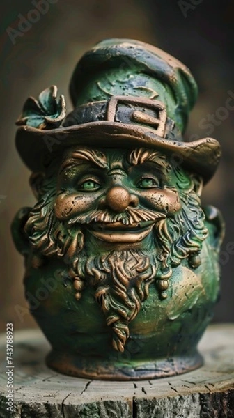 Fototapeta pot with magic leprechaun's gold 