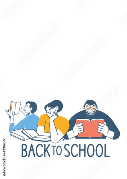 Fototapeta vector image inviting back to school