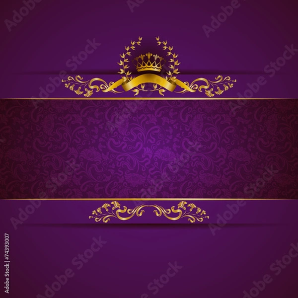 Fototapeta Elegant golden frame banner