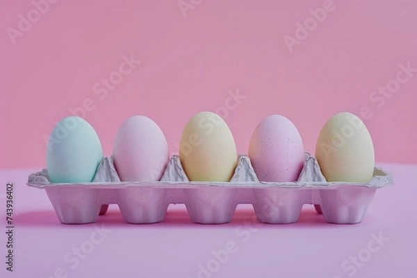 Obraz Pink easter eggs tray