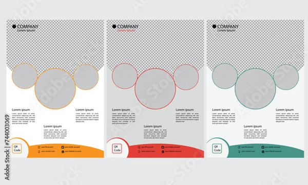 Fototapeta creative flyer design layout template 