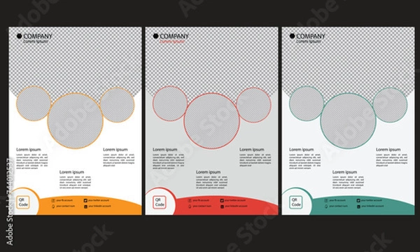 Fototapeta creative flyer design layout template