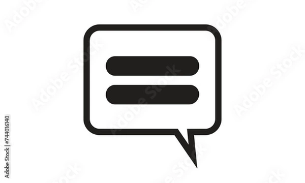 Fototapeta black and white speech bubble