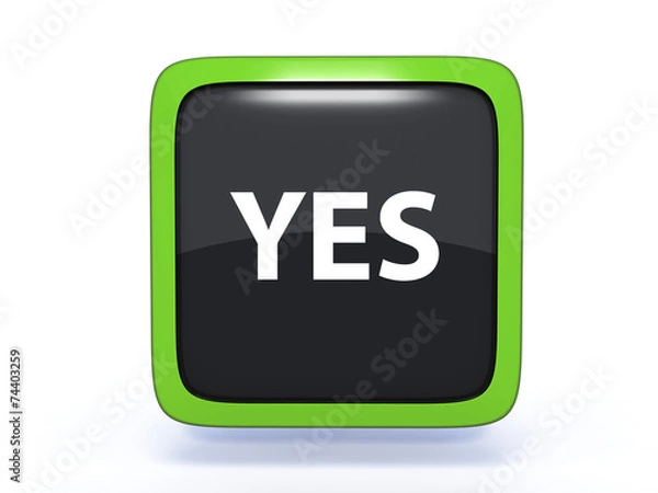 Fototapeta yes square icon on white background