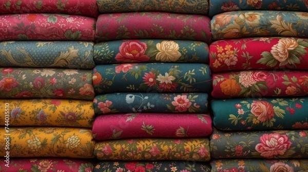 Fototapeta Silk Elegance, Textile Patterns