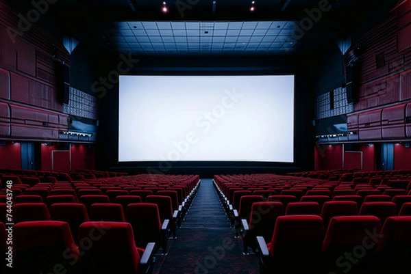 Obraz 映画館　何も映っていないスクリーン