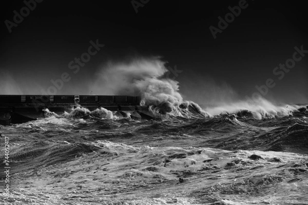 Obraz waves on a stormy day