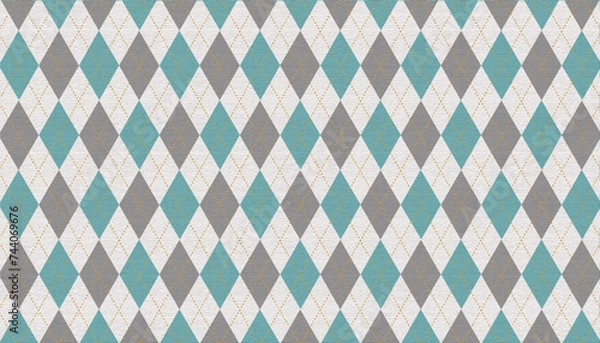 Obraz argyle plaid seamless patten, 16:9 widescreen wallpaper / backdrop