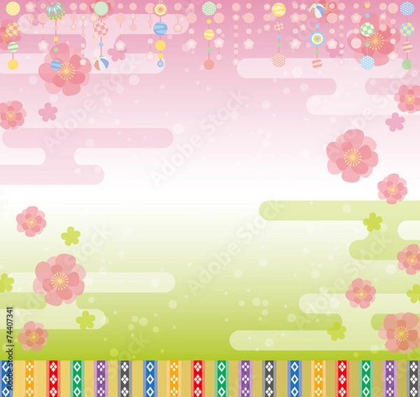 Fototapeta ひな祭り背景