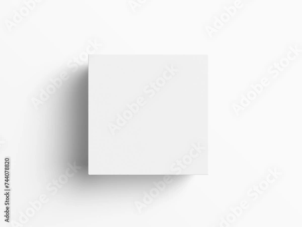 Obraz Blank square white box template on white background