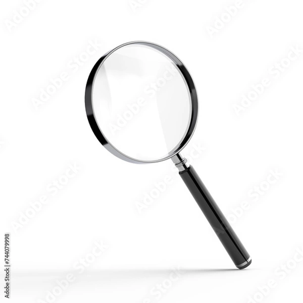 Obraz Magnifying glass isolated on white background