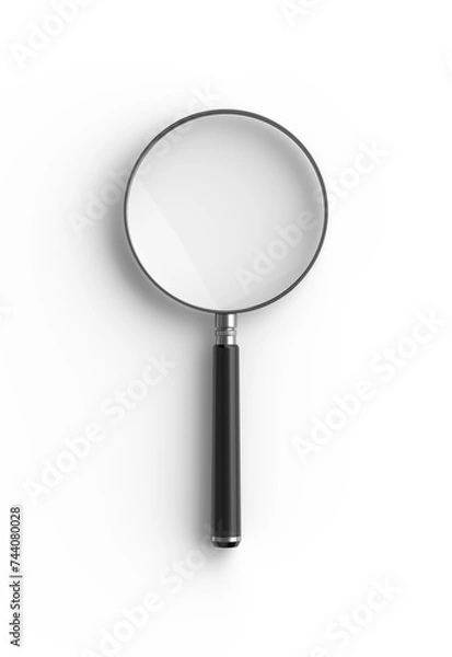 Obraz Magnifying glass isolated on white background