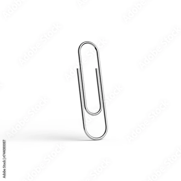 Obraz Paper clip isolated on white background