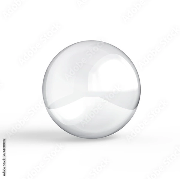 Obraz Crystal sphere isolated on white background