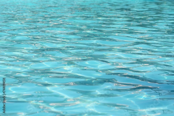 Fototapeta Cyan Swimming Pool water surface background .