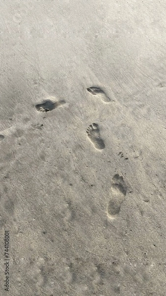 Obraz footprints on the beach