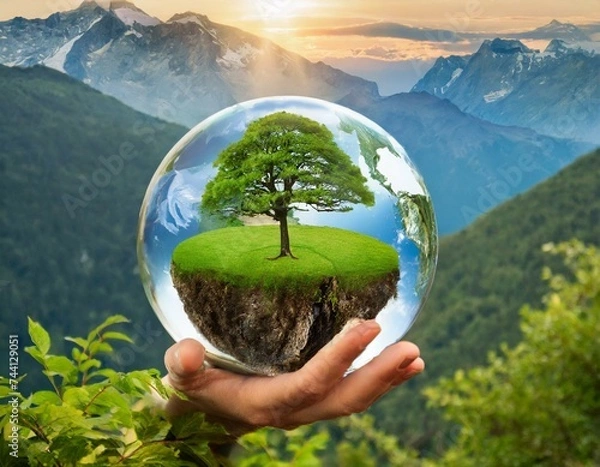 Obraz Global warming concept generated with artificial image