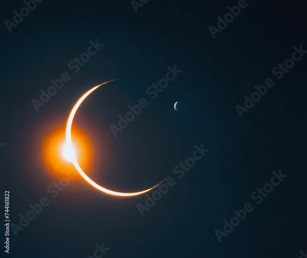 Obraz The moon covers the sun in a beautiful solar eclipse