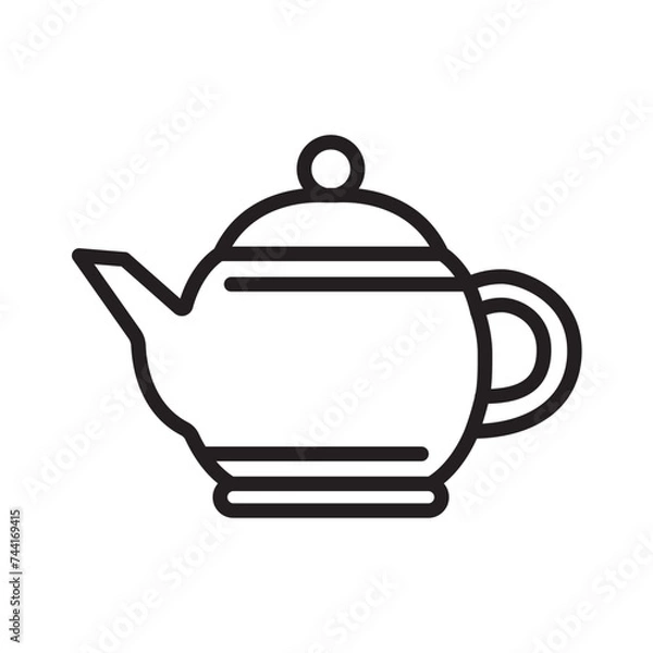 Fototapeta teapot icon design vector template