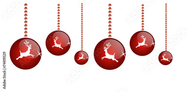 Obraz Christbaumkugeln mit Motiv