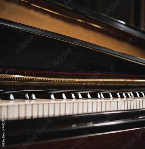 Obraz piano keys close up