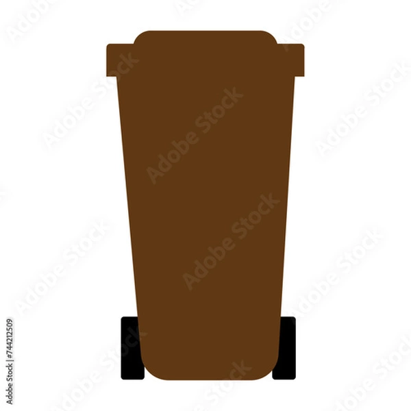 Obraz Braune Mülltonne 