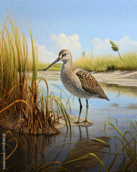 Obraz Short-billed Dowitcher