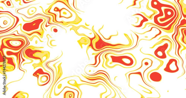 Obraz Abstract swirling orange and red pattern illustration