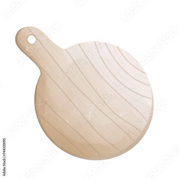 Fototapeta circular wooden cutting board