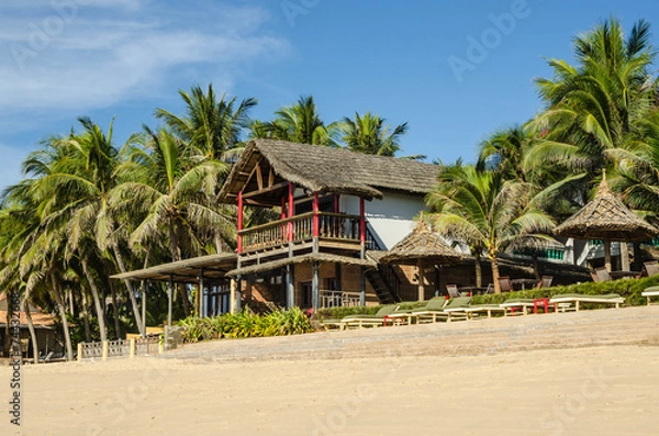 Obraz бунгало на берегу моря