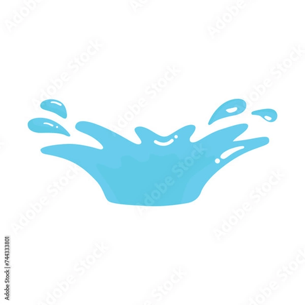 Obraz water splash vector flat illustration design isolated white background