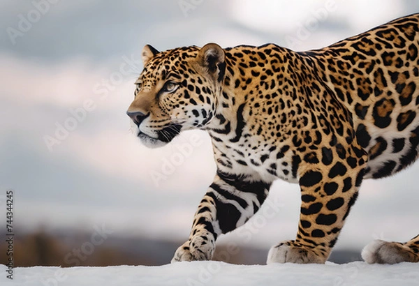 Obraz leopard in the snow