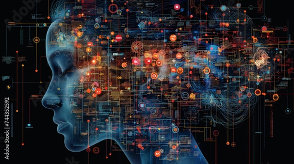 Fototapeta AI Artificial Intelligence Technology Humanity
