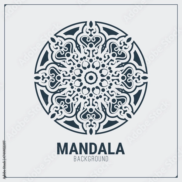 Obraz Mandala flat background design template