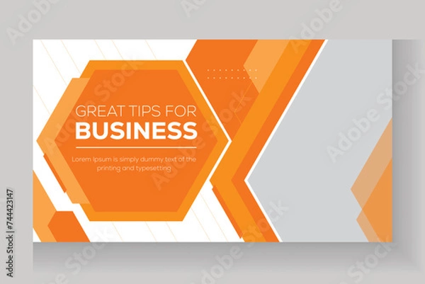 Fototapeta Business YouTube thumbnail design web banner template