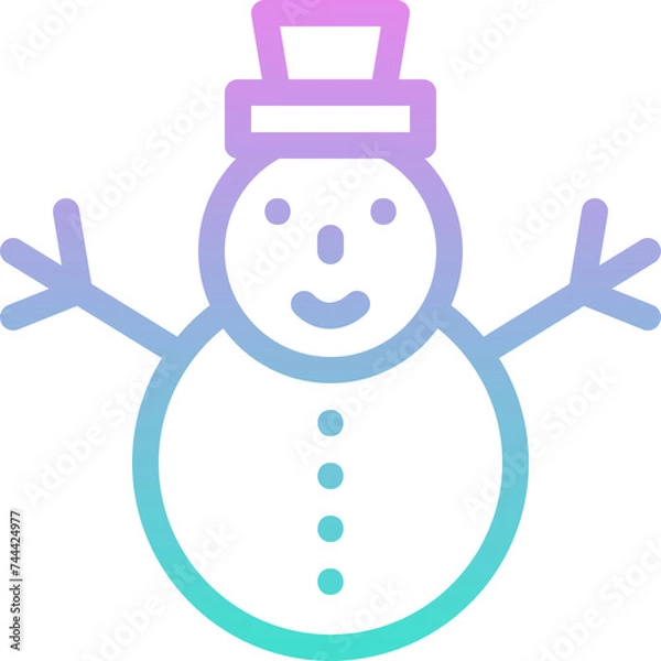 Fototapeta Snowman icon