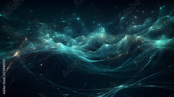 Obraz  a colorful abstract background with lines and dots