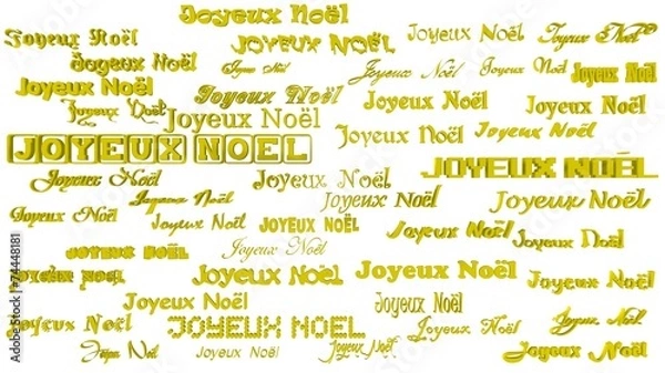 Fototapeta Joyeux Noël Multi - jaune