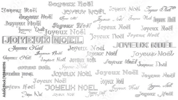 Fototapeta Joyeux Noël Multi - blanc-gris